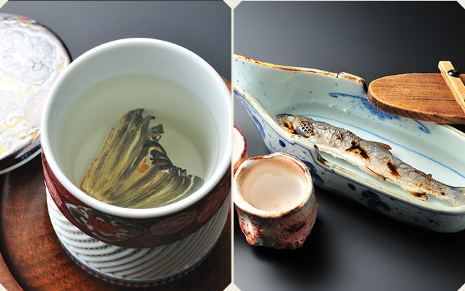 鮎・岩魚の骨酒 ふくのひれ酒