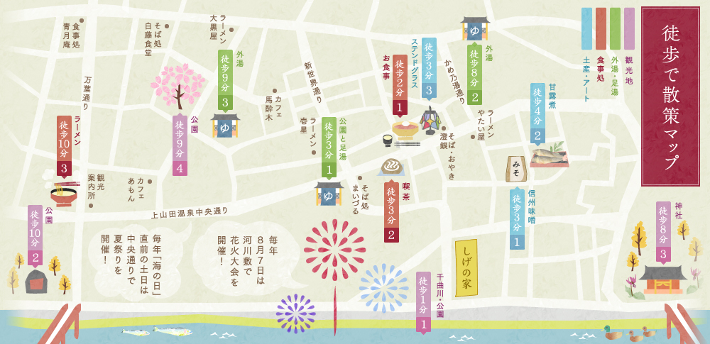 徒歩で散策マップ